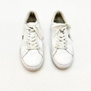 Lacoste White Tennis Sneaker Shoes White Cream Size 7